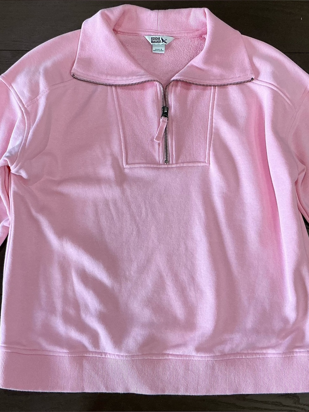 Eddie Bauer Pink Quarter-Zip Pullover